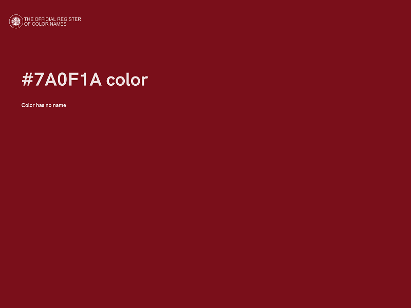 #7A0F1A color image