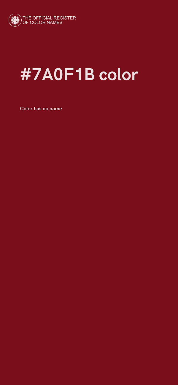 #7A0F1B color image