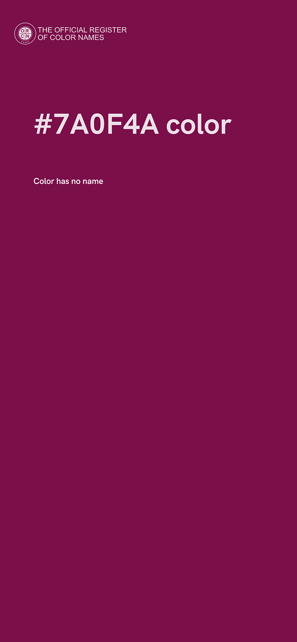 #7A0F4A color image