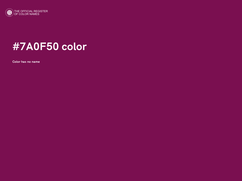 #7A0F50 color image