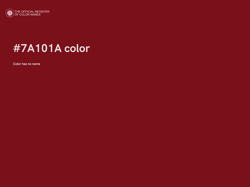 #7A101A color image