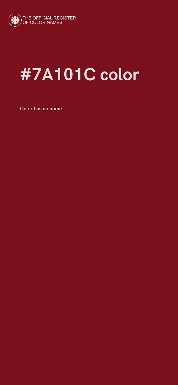 #7A101C color image