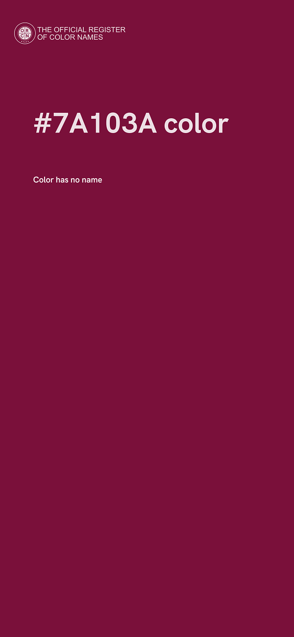 #7A103A color image