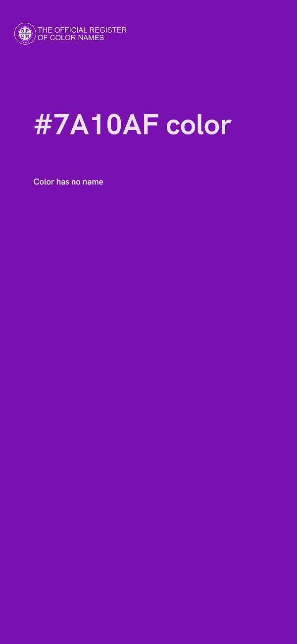 #7A10AF color image