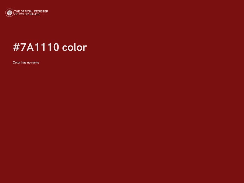 #7A1110 color image