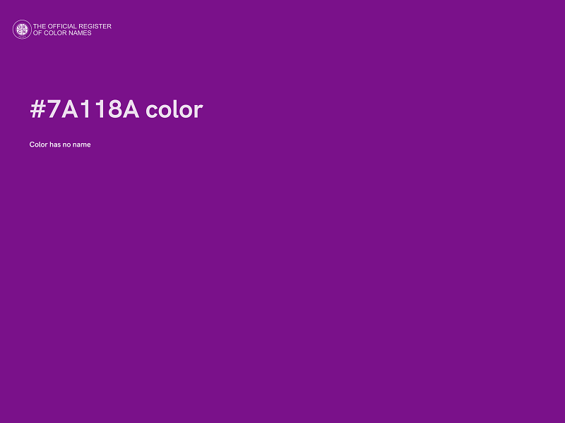 #7A118A color image