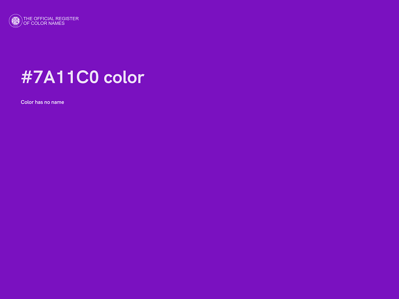 #7A11C0 color image