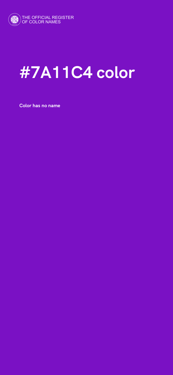 #7A11C4 color image