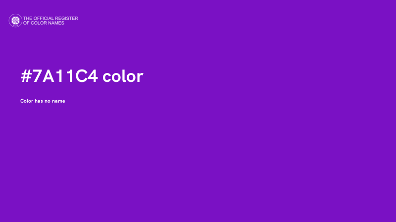 #7A11C4 color image