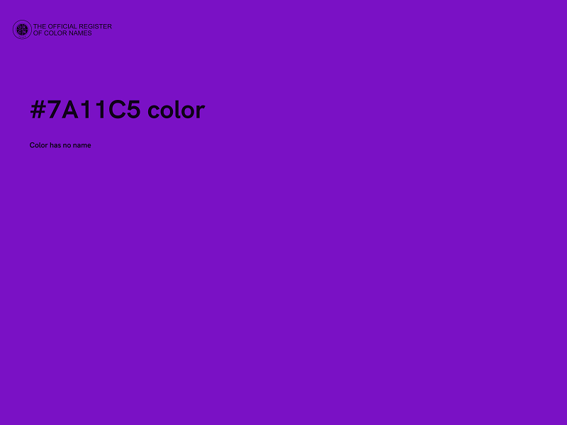 #7A11C5 color image