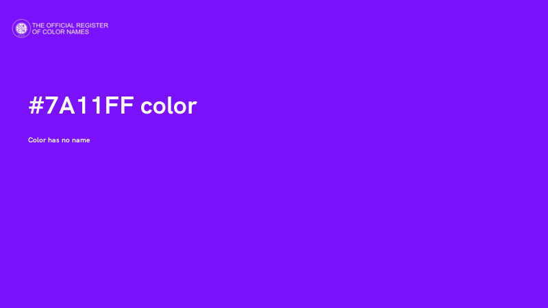#7A11FF color image