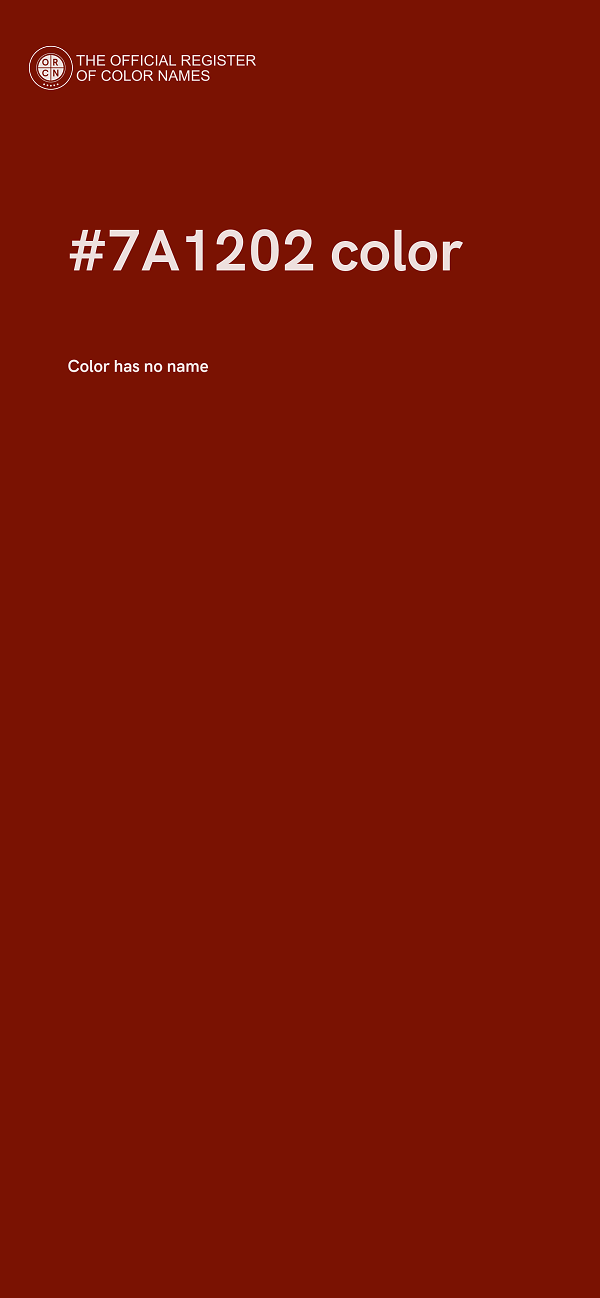 #7A1202 color image