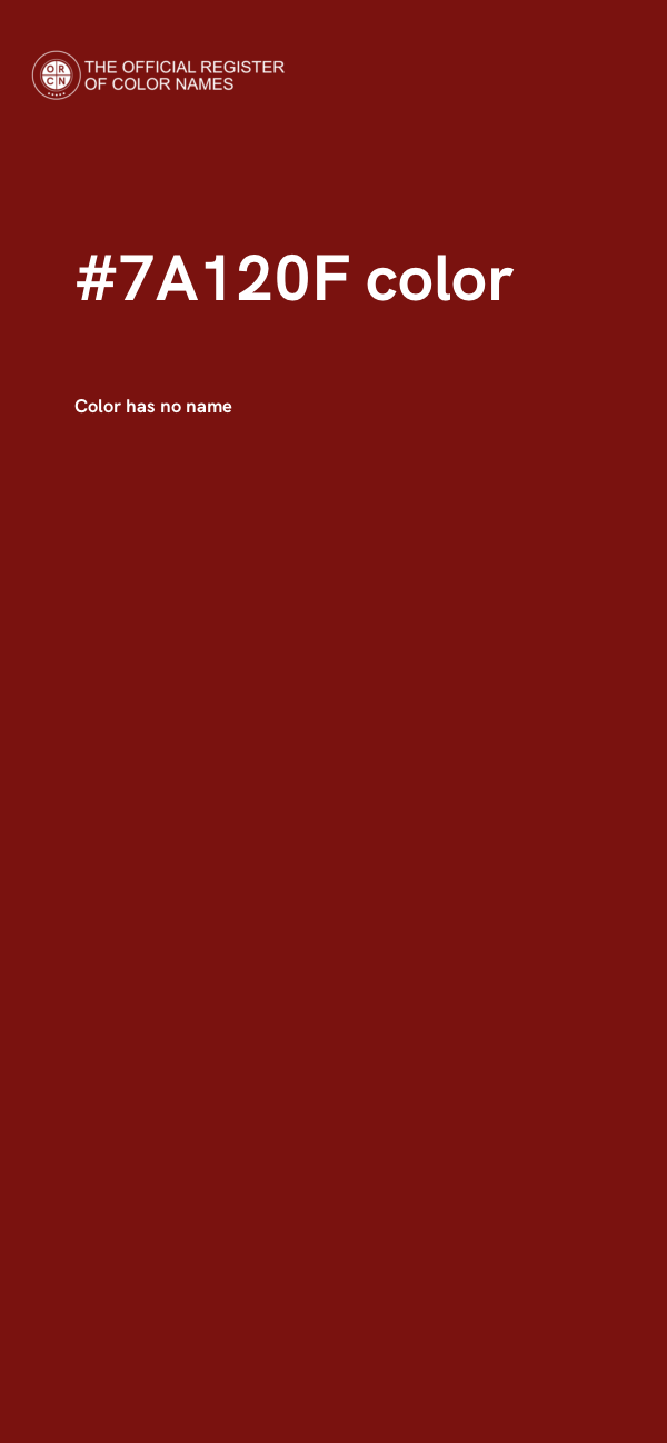 #7A120F color image