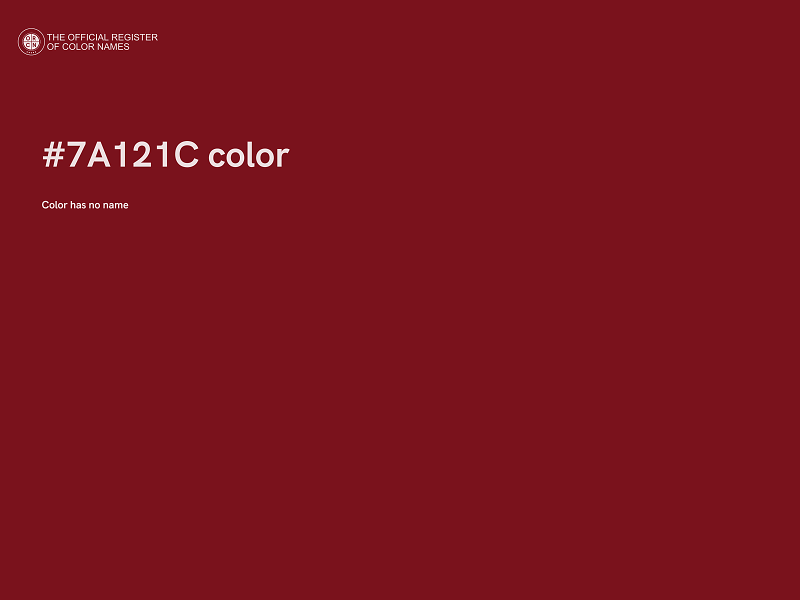 #7A121C color image