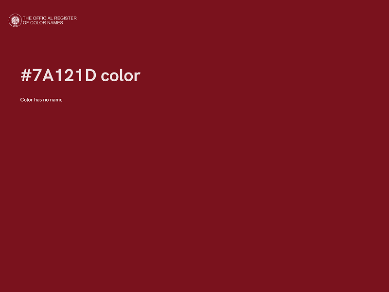 #7A121D color image