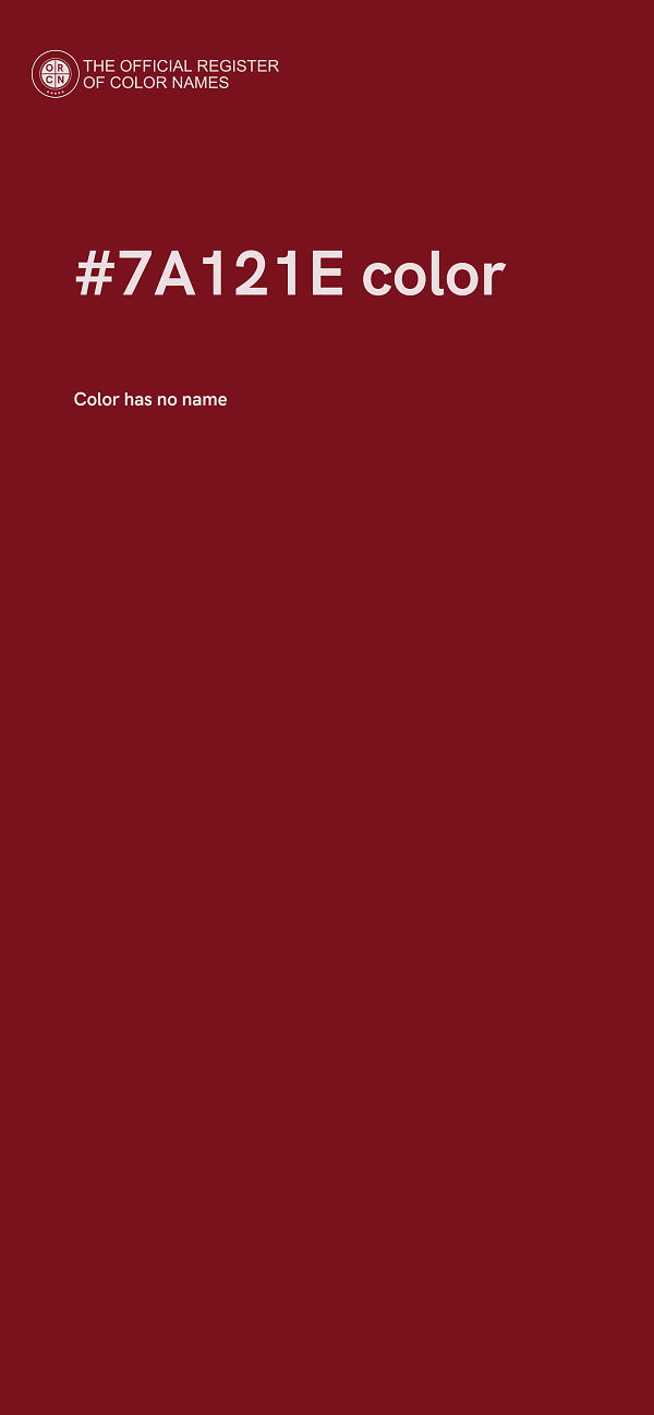 #7A121E color image