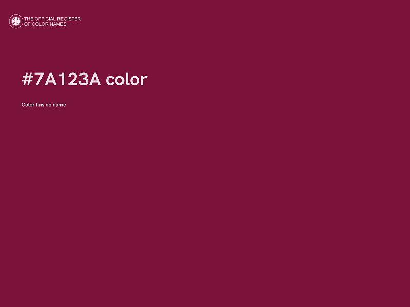 #7A123A color image