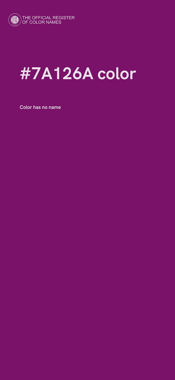 #7A126A color image