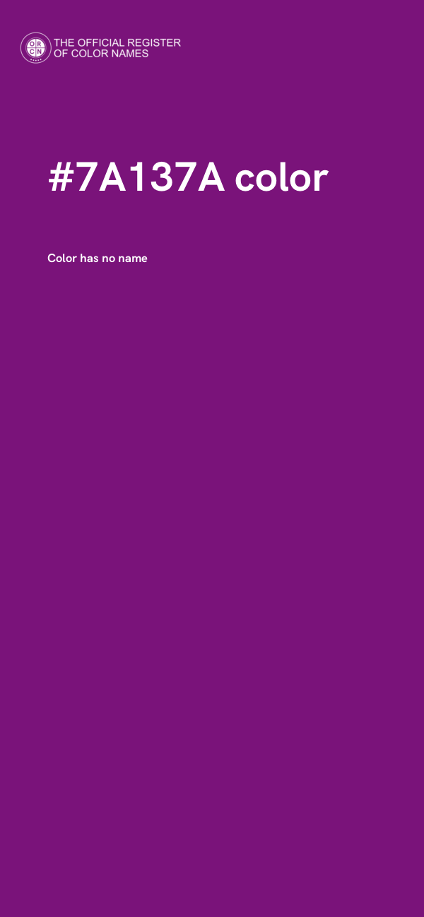 #7A137A color image