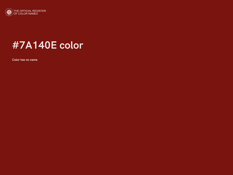 #7A140E color image