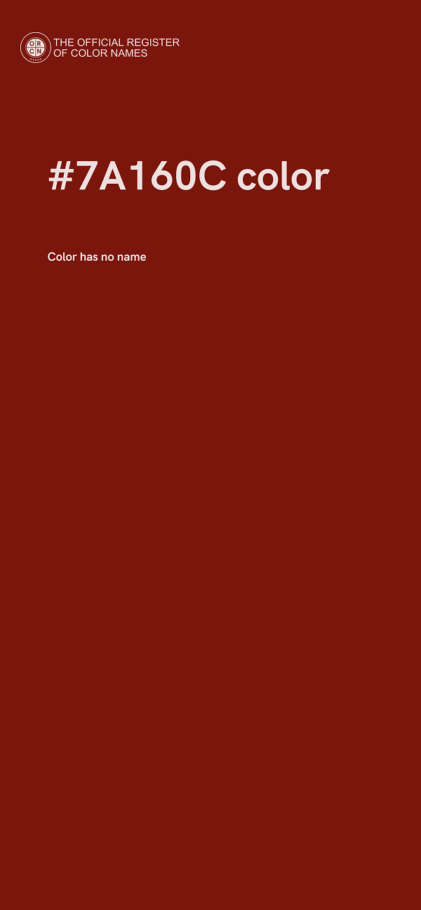 #7A160C color image