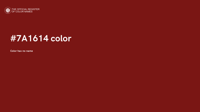 #7A1614 color image