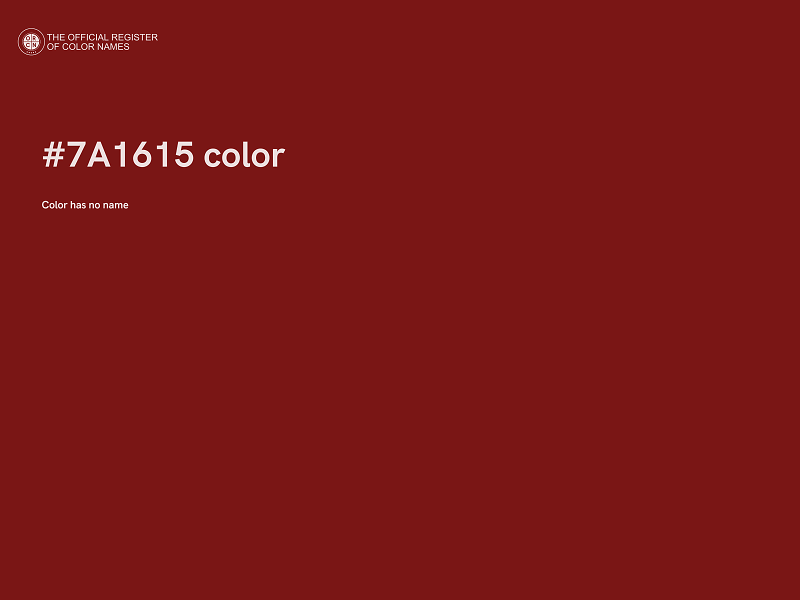 #7A1615 color image