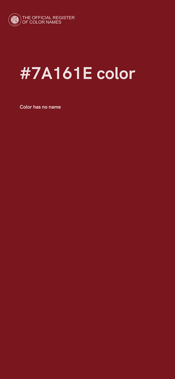 #7A161E color image