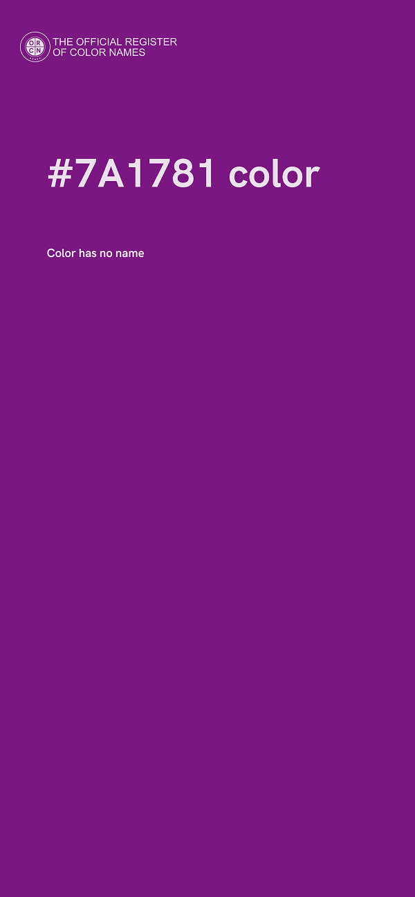 #7A1781 color image