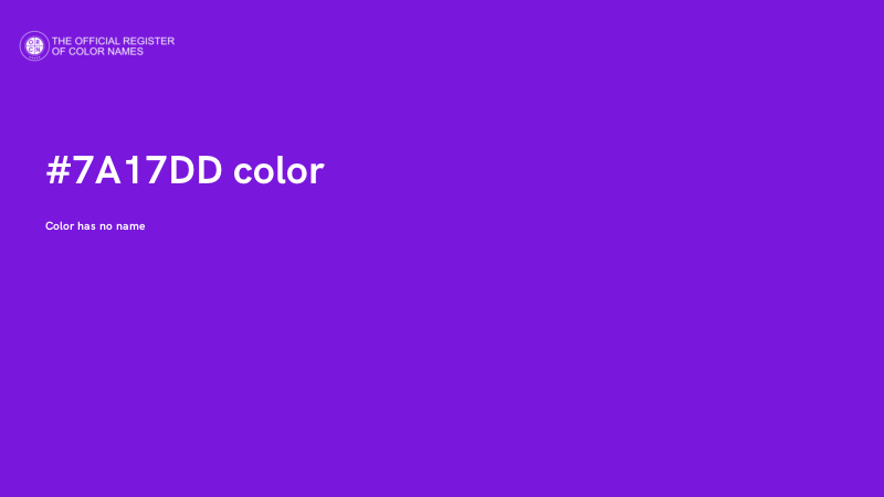 #7A17DD color image