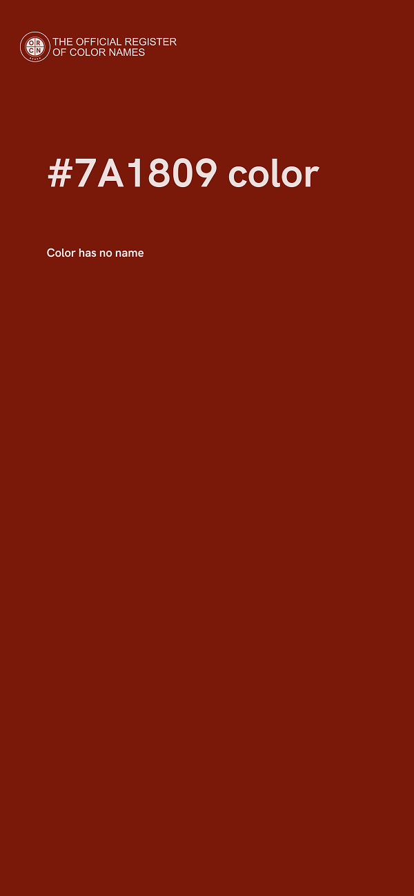 #7A1809 color image