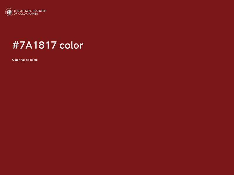 #7A1817 color image