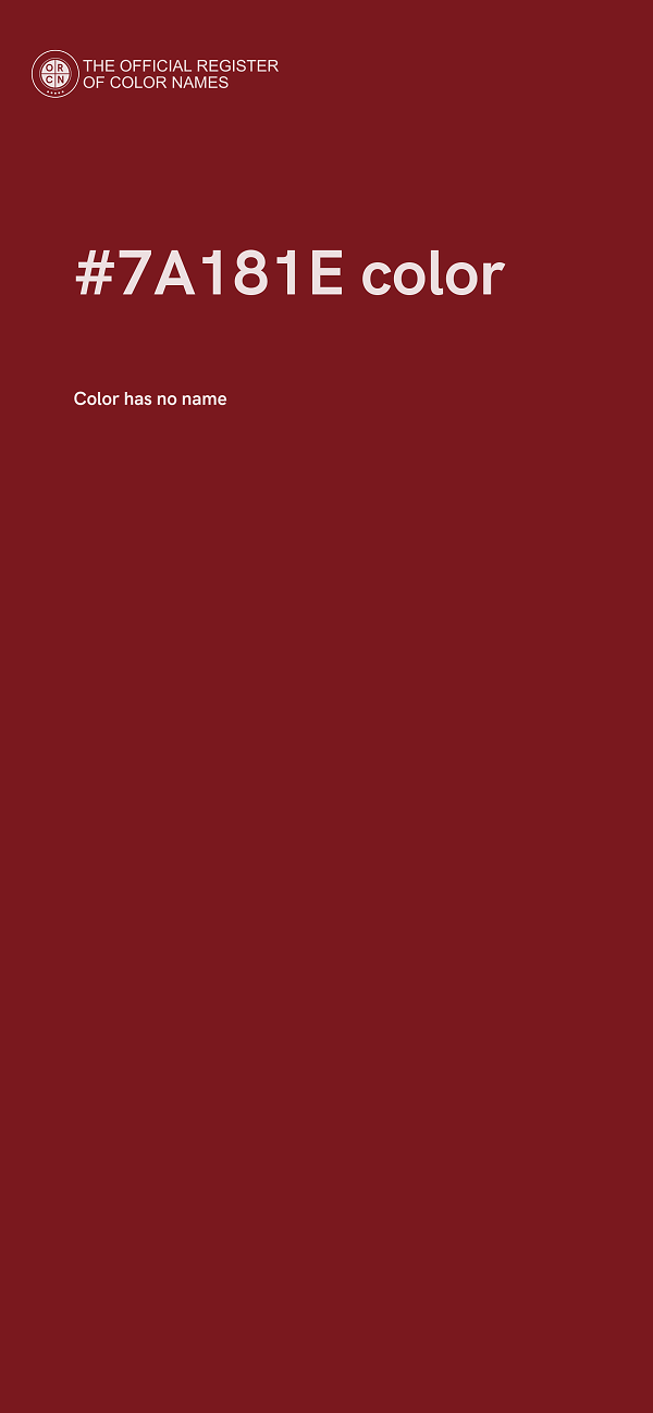 #7A181E color image