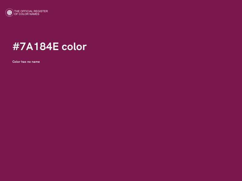 #7A184E color image