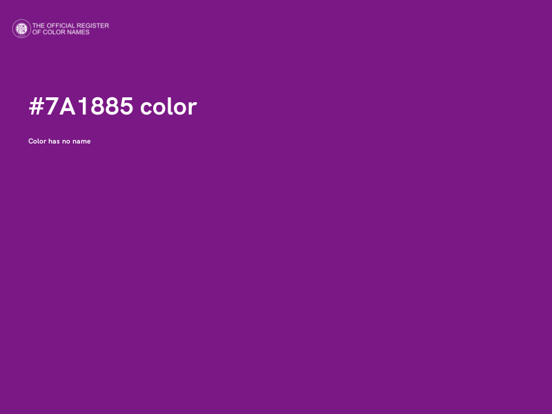 #7A1885 color image
