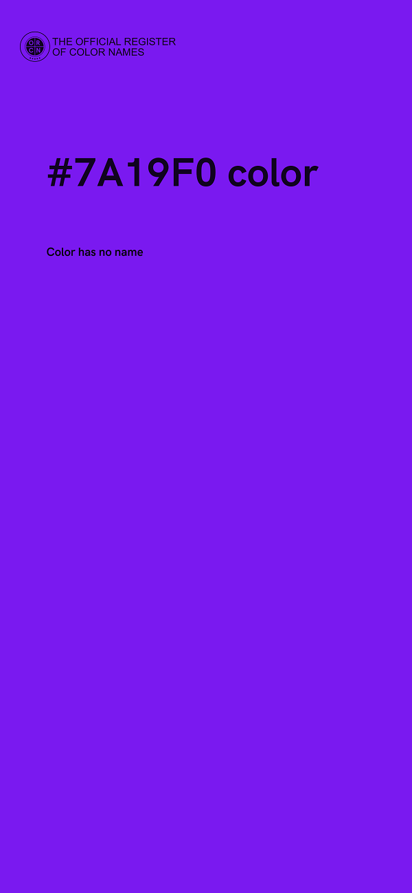#7A19F0 color image