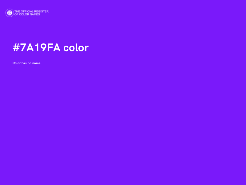 #7A19FA color image