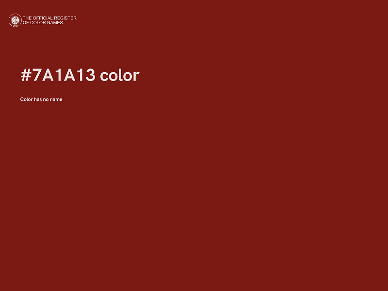 #7A1A13 color image