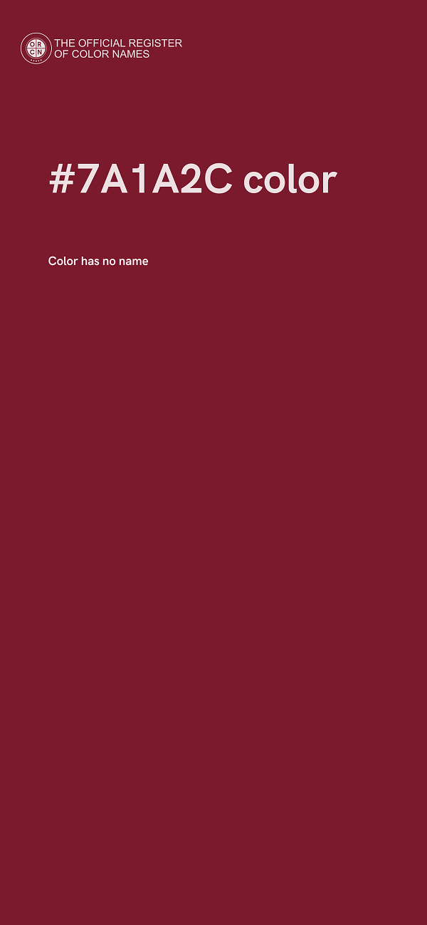 #7A1A2C color image