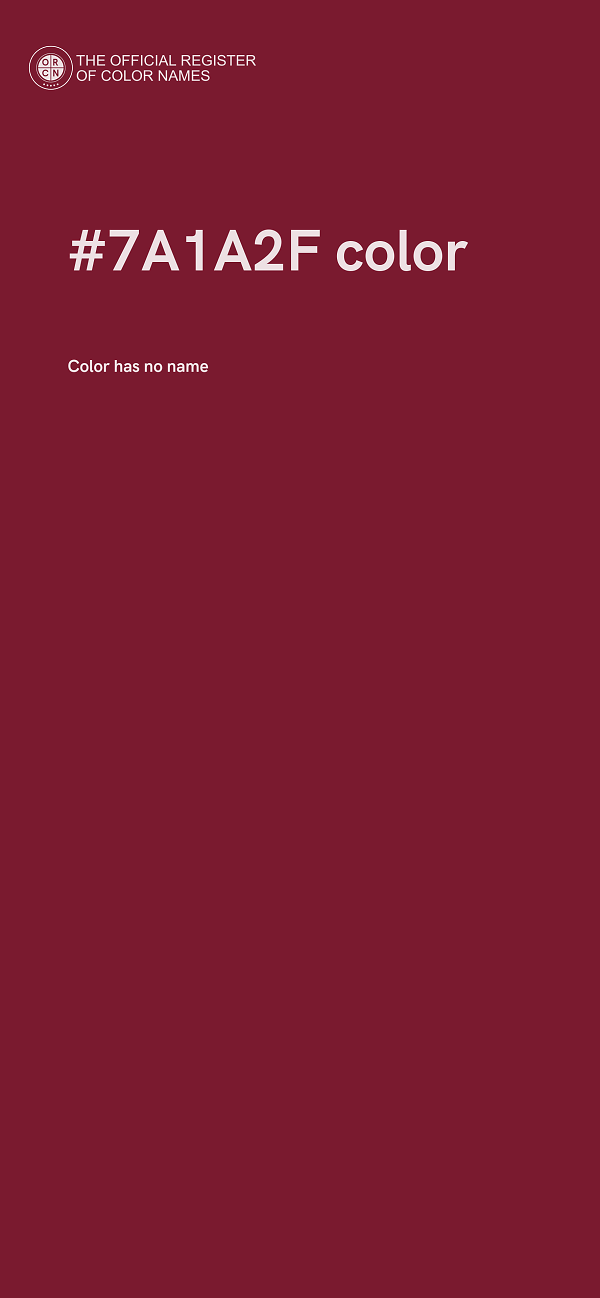 #7A1A2F color image