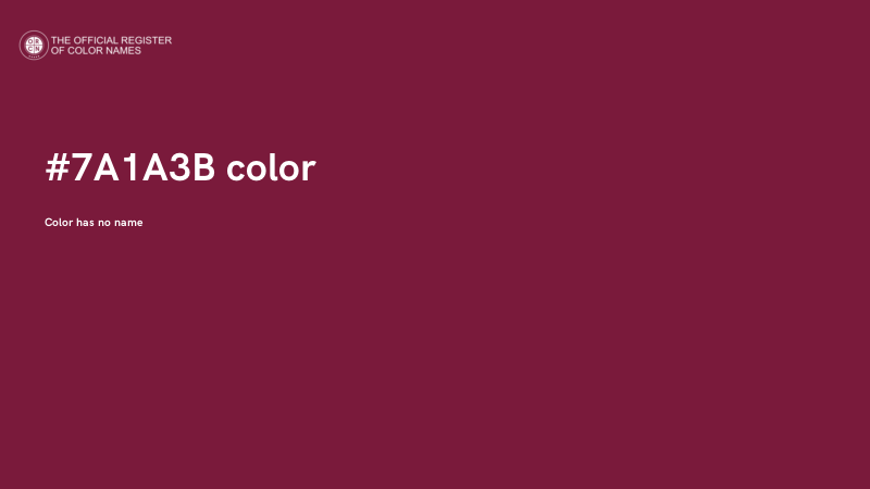 #7A1A3B color image