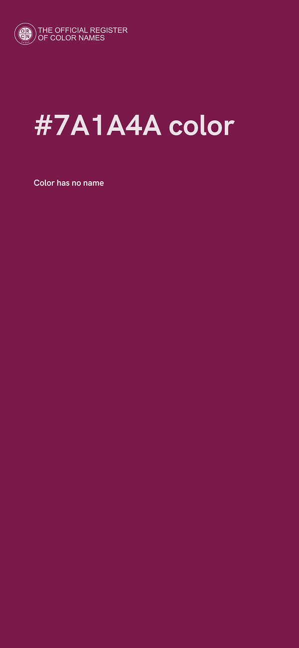 #7A1A4A color image