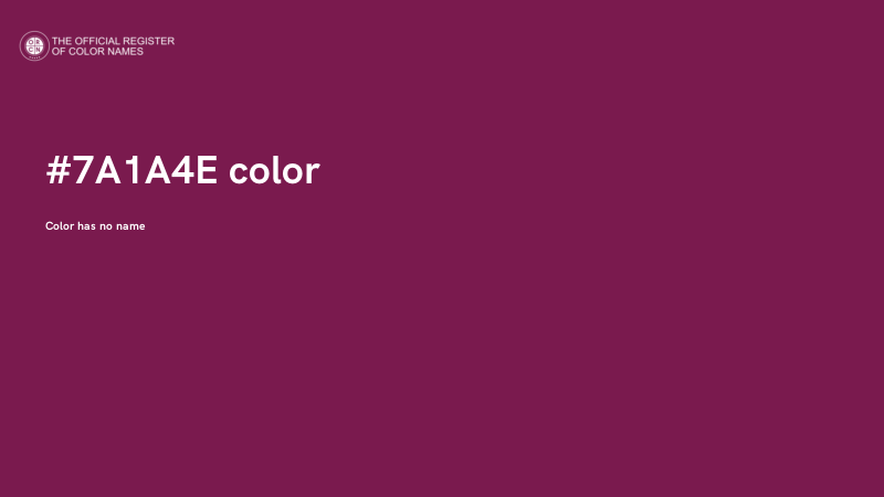#7A1A4E color image
