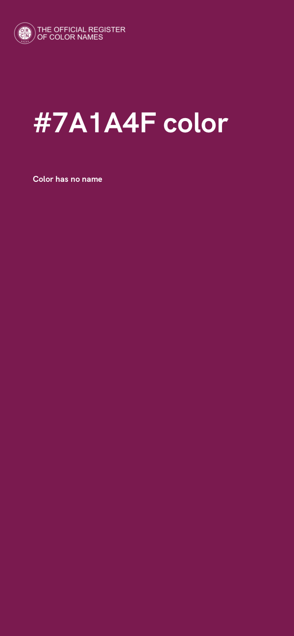 #7A1A4F color image