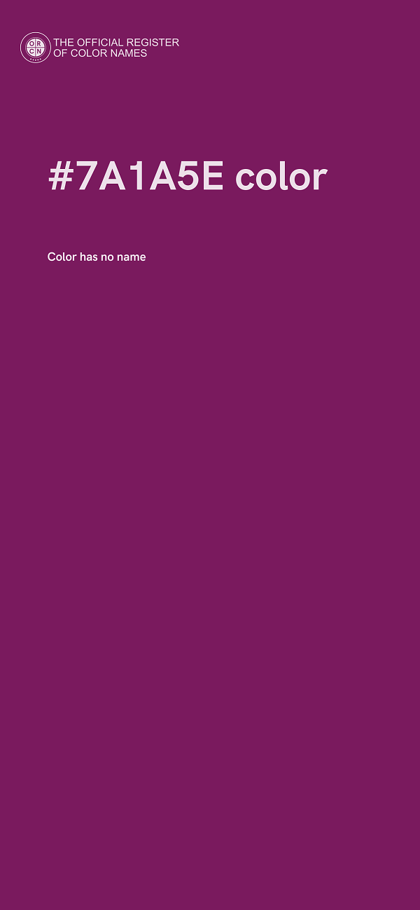 #7A1A5E color image
