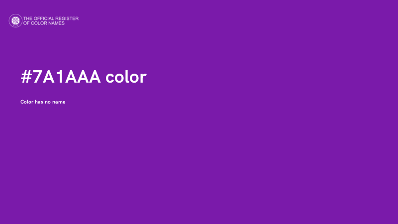 #7A1AAA color image