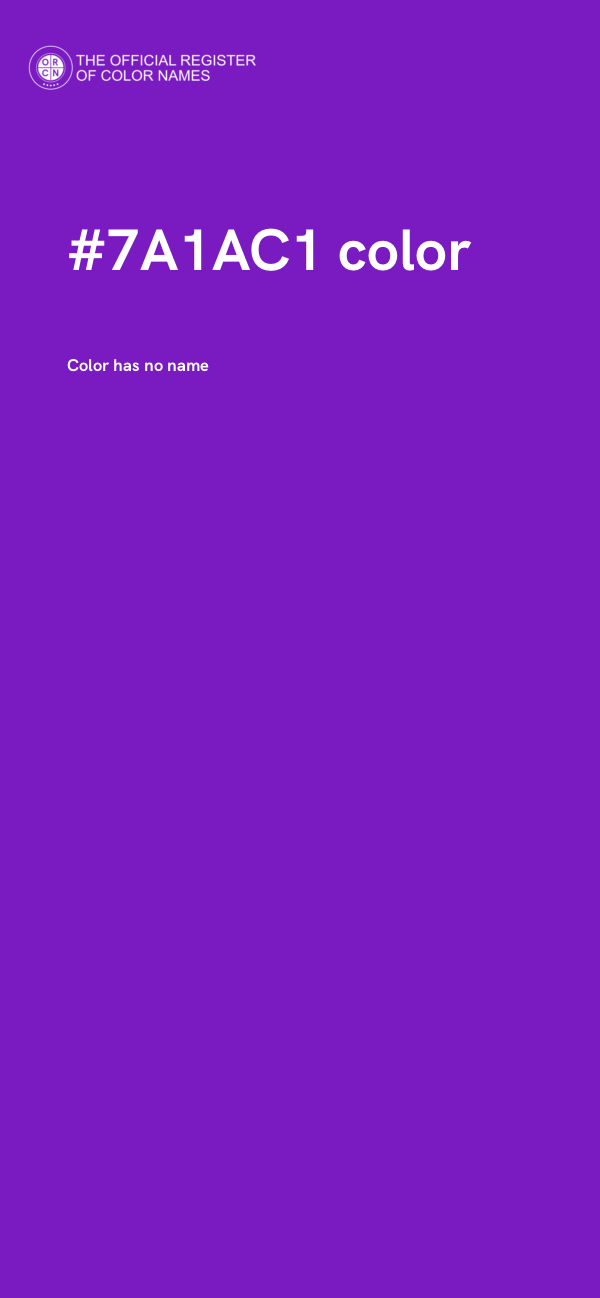 #7A1AC1 color image