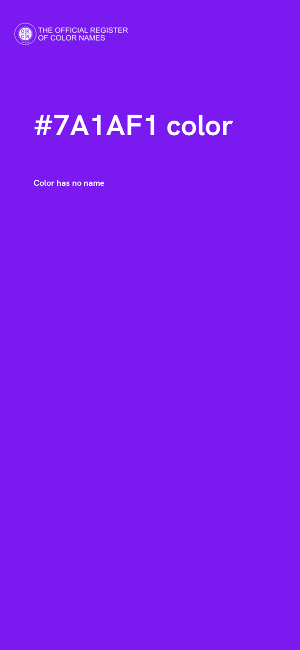 #7A1AF1 color image