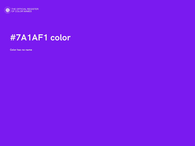 #7A1AF1 color image