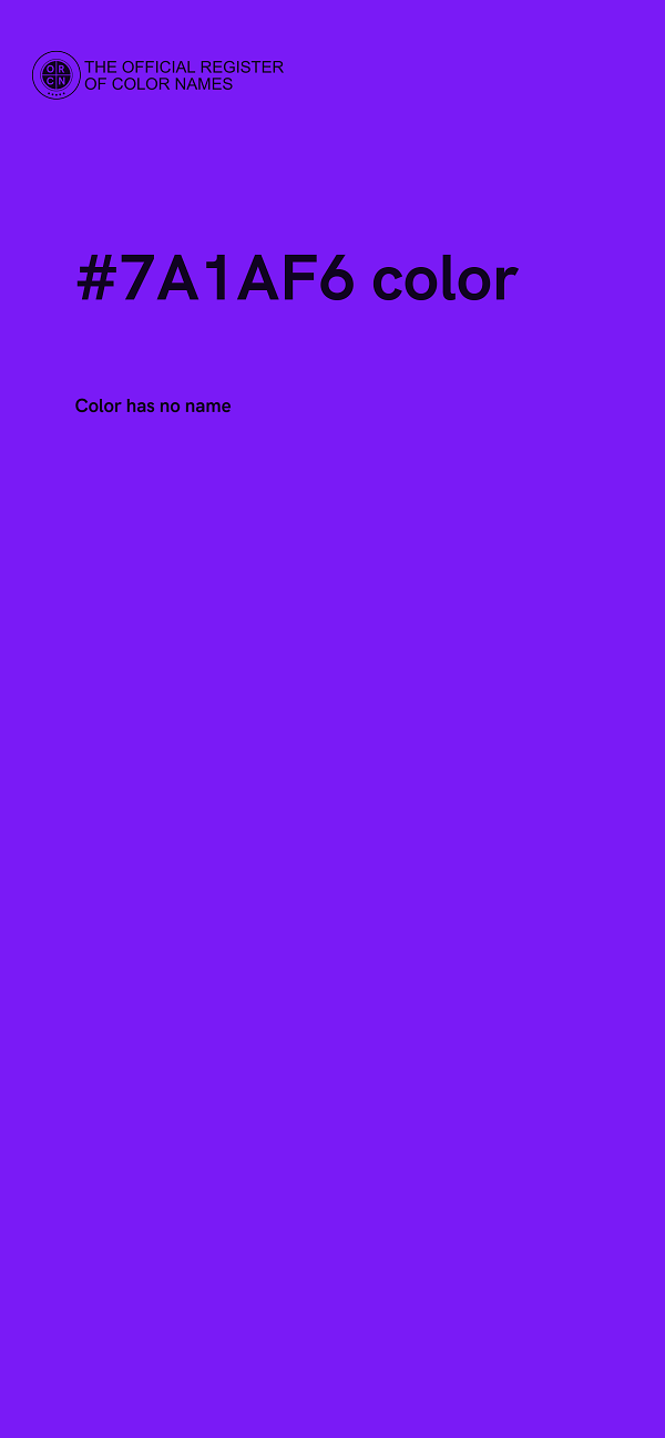 #7A1AF6 color image